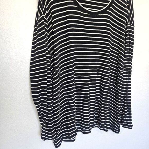 Cabi | Crosswalk Striped Oversize Tee Long Sleeve Top 4005, Womens Small - Picture 2 of 5